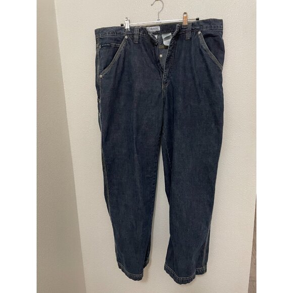Columbia Carpenter Jeans Men’s 38x30 Blue Denim Loose Straight - Picture 4 of 8